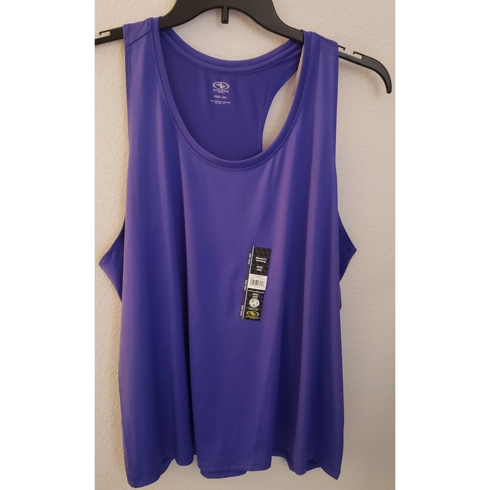 Athletic Works Purple Moisture Wicking Workout Tank Top XXXL NWT